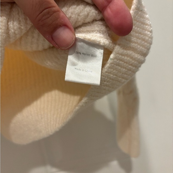 La Ligne Bastien Cable Knit Merino Wool Pullover Sweater Cream Ivory Size small - Picture 5 of 5